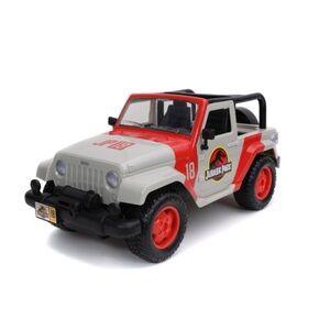 JP18 Jurassic Park Tan & Red Topless Jeep Wrangler Dicast Toy Car